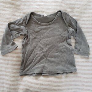 Quincy Mae sage green toddler shirt